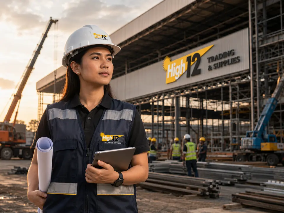 High12 field coordinator at an active construction site