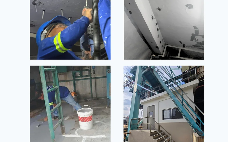 High12 structural repair and waterproofing control room restoration